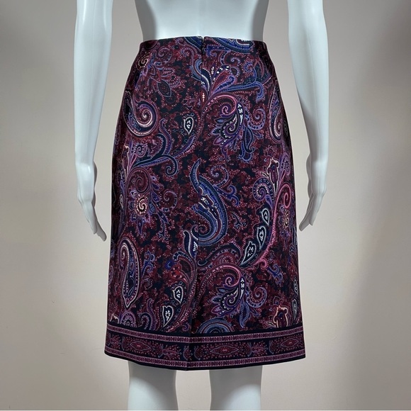 Talbots Paisley Pencil Skirt size 10 - Picture 3 of 11